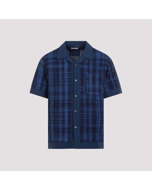 Universal Works Blue Border Road Shirt for men