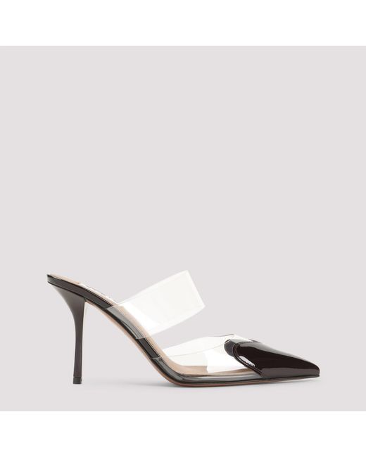 Alaïa Brown Coeur Mules