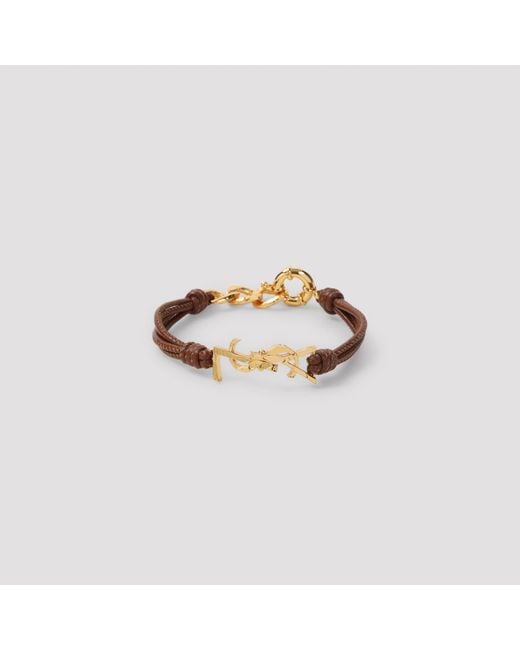 Saint Laurent Metallic Multi-Strand Cassandre Bracelet
