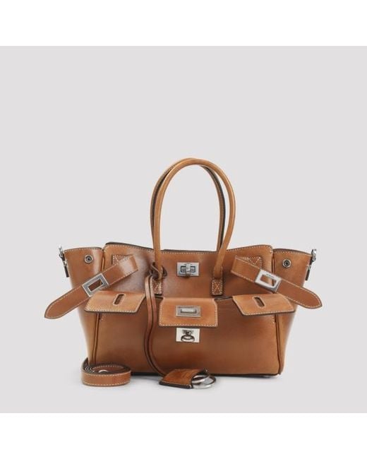 Balenciaga Brown Bel Air Carry Handbag Unica