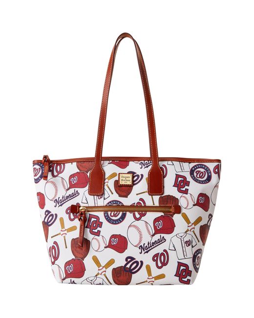 Dooney & Bourke Leather Mlb Nationals Tote in Red Lyst