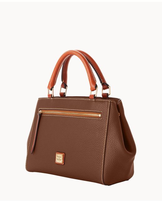 Dooney & Bourke Handbag, Pebble Grain Small Zip Crossbody - Bark: Handbags