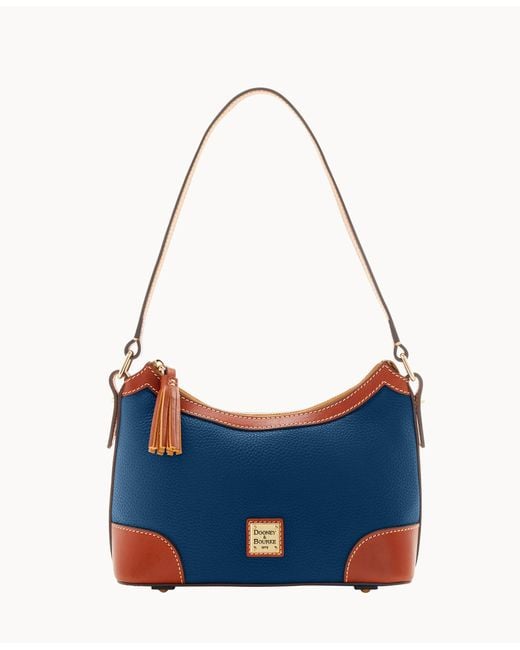 Dooney & Bourke Leather Pebble Grain Shoulder Bag in Midnight Blue (Blue) Save 30 Lyst
