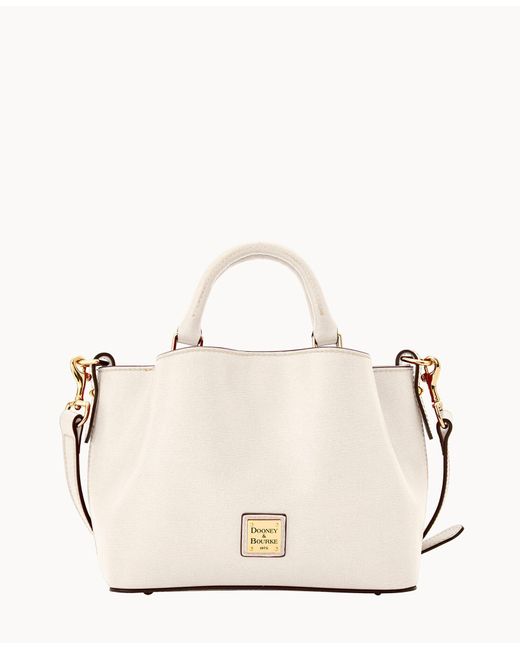 Dooney & Bourke Saffiano Mini Barlow in Natural | Lyst