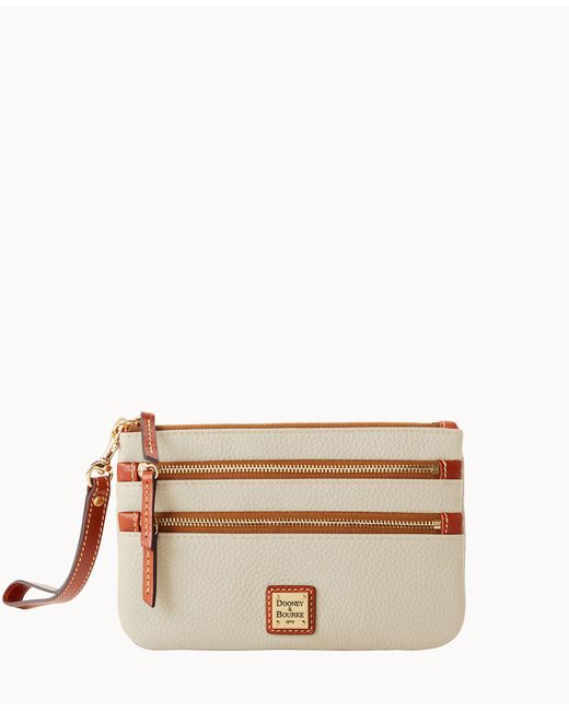 Dooney & Bourke Leather Pebble Grain Triple Zip Wristlet Save 41 Lyst