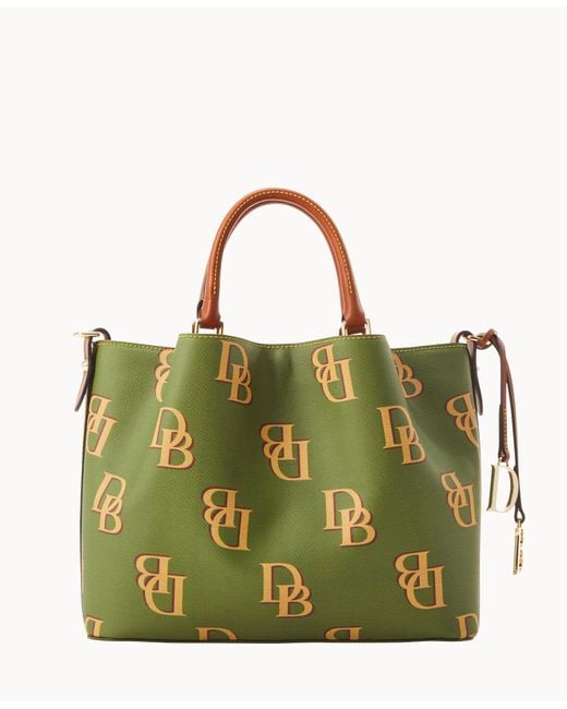 Dooney & Bourke Cotton Monogram Barlow in Avocado (Green) Lyst