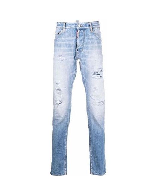DSquared² Distressed Cool Guy Jean in Blue for Men | Lyst