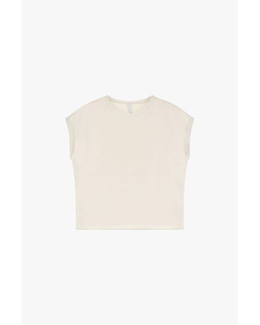 Camiseta Cuello Redondo Mangas Cortas Imperial de color White
