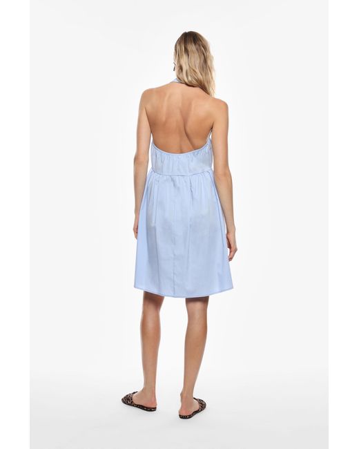 Abito Midi Con Collo Classico di Imperial in Blue