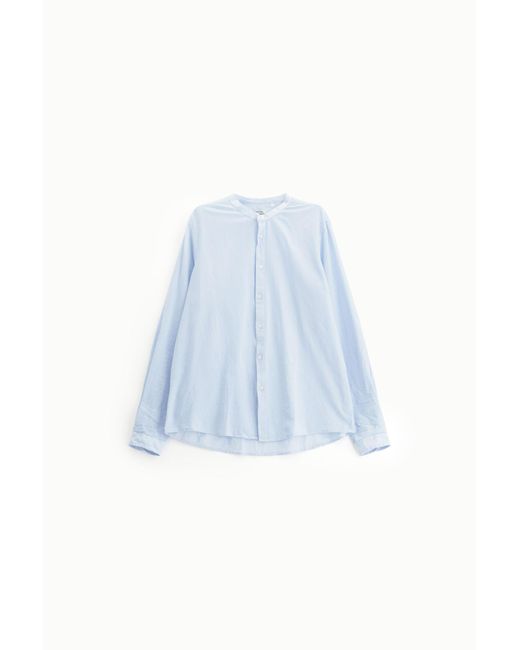 Camicia Con Colletto Coreano E Bottoni di Imperial in Blue da Uomo