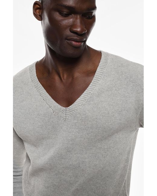 Pull à col en v Imperial pour homme en coloris Gray
