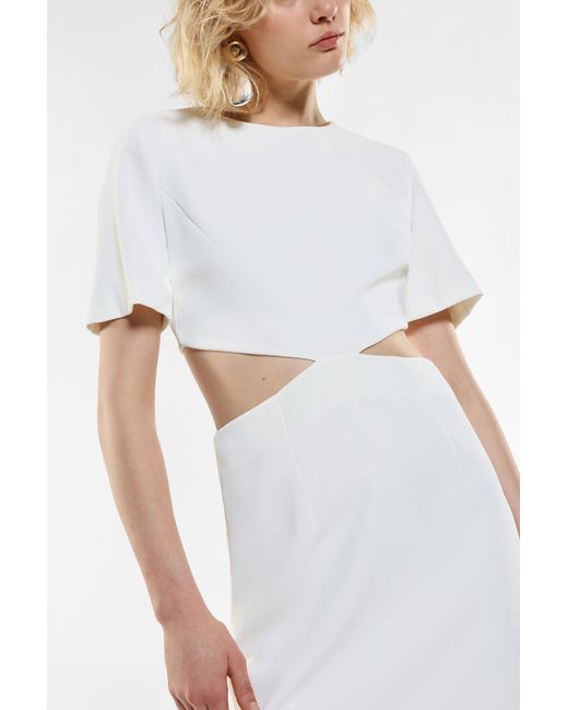 Mini-robe avec détails ajourés sur les côtés Imperial en coloris White