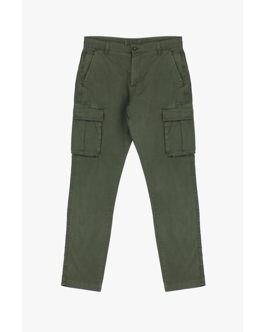 Pantaloni Cargo Monocolour Con Tasche Verticali di Imperial in Green da Uomo