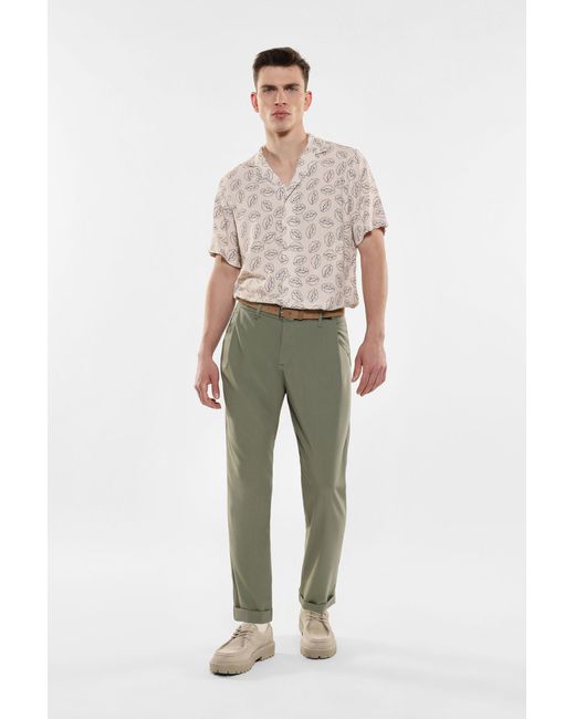 Pantaloni Slim-Fit Con Tasche Verticali E Pinces di Imperial in Green da Uomo