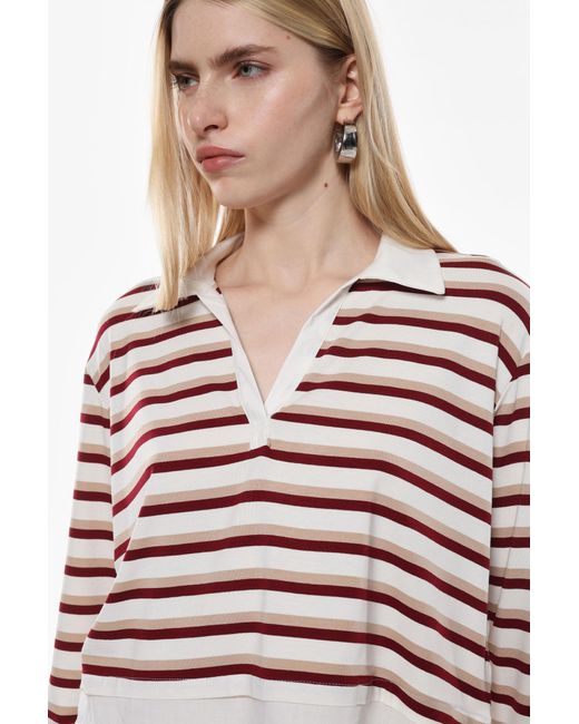 Maglia A Righe Con Maniche Lunghe di Imperial in Red