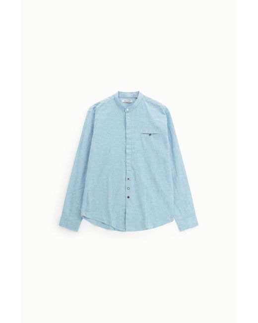 Camicia Con Collo Coreano E Tasche di Imperial in Blue da Uomo