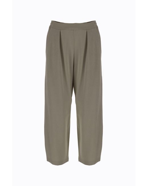 Pantaloni cropped straight monocolour con pinces di Imperial in Gray