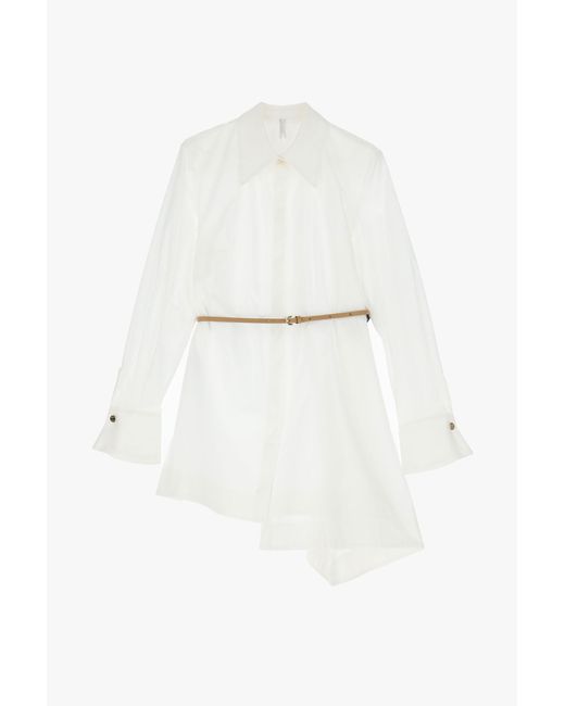 Camicia Lunga Con Cintura Regolabile di Imperial in White