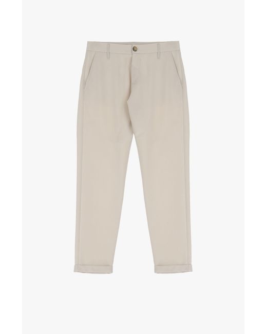 Pantaloni Slim-Fit Con Tasche Verticali di Imperial in White da Uomo