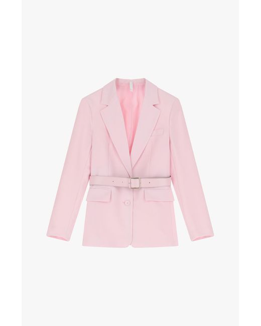 Blazer Con Cinturón Ajustable Imperial de color Pink