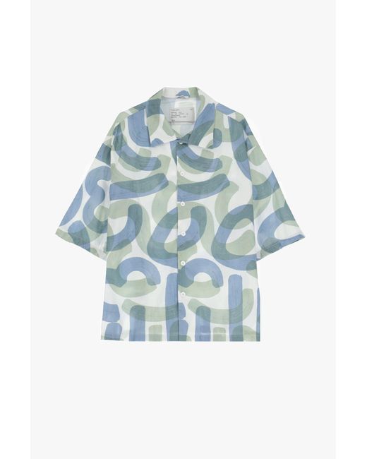 Camicia Stampata A Maniche Corte di Imperial in Blue da Uomo