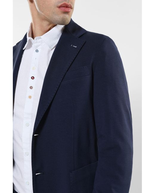 Veste à boutonnage simple, revers classiques et poches plaquées Imperial pour homme en coloris Blue