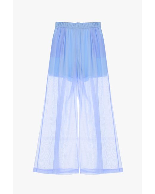 Pantalon avec bas à effet transparent Imperial en coloris Blue