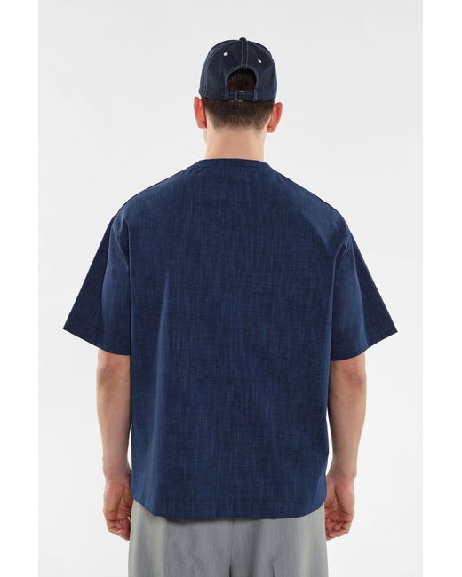 T-shirt effet denim à encolure ronde Imperial pour homme en coloris Blue
