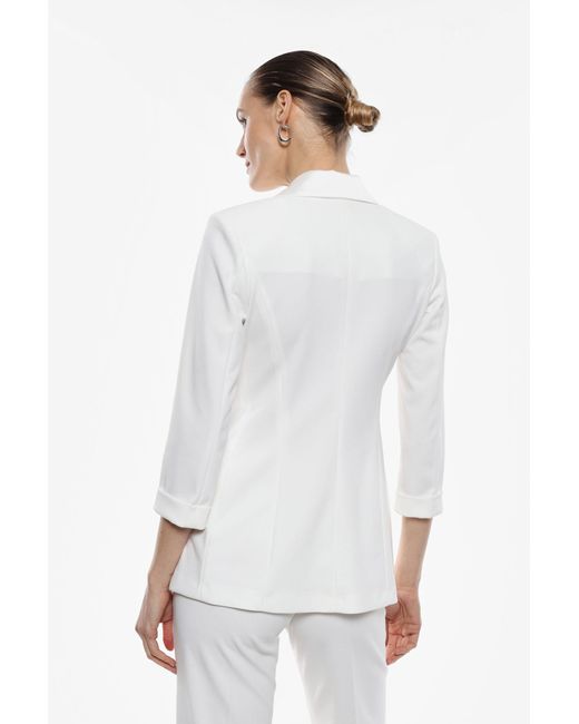 Chaqueta Con Cierre Cruzado Imperial de color White