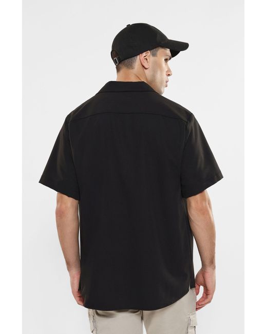 Camicia Con Bottoni A Contrasto E Tasca Applicata di Imperial in Black da Uomo