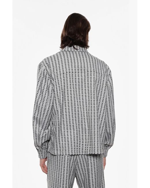 Chaqueta Camisa Con Botones Estampada Imperial de hombre de color Gray