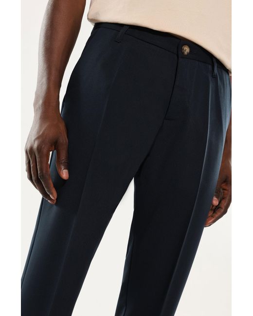 Pantaloni Slim-Fit Monocolour Con Piega Stirata di Imperial in Black da Uomo