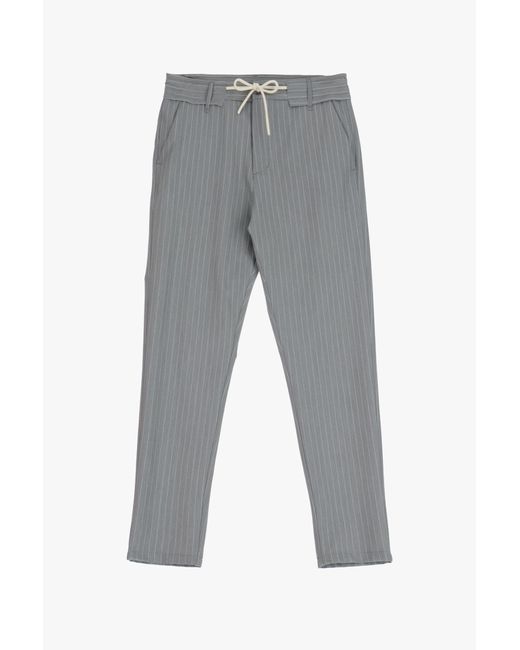 Pantaloni Slim-Fit Fantasia Gessata Con Coulisse di Imperial in Gray da Uomo