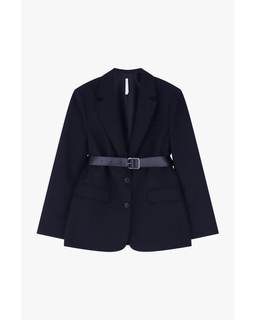 Blazer Con Cinturón Ajustable Imperial de color Blue