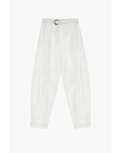 Pantalon slim à pinces et ceinture Imperial en coloris White