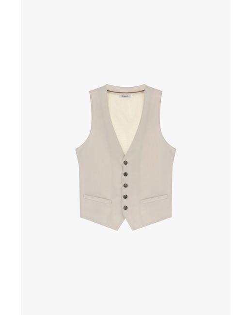 Gilet Con Abbottonatura Semplice di Imperial in Natural da Uomo