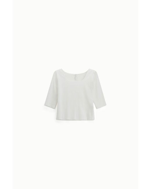 Pull avec manches 3/4 et col carré Imperial en coloris White