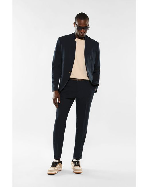 Pantaloni Slim-Fit Monocolour Con Piega Stirata di Imperial in Black da Uomo