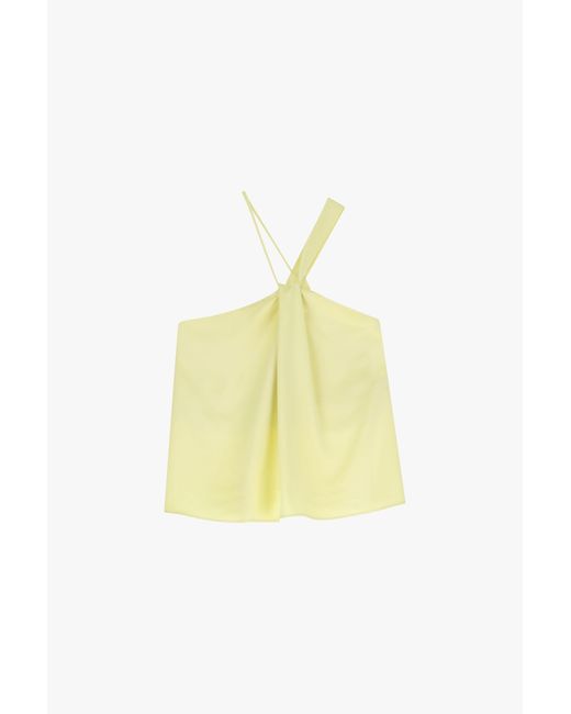 Top A Fascia Con Collo Halter di Imperial in Yellow