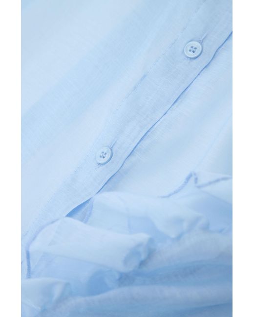 Camicia Con Colletto Classico E Ruches di Imperial in Blue