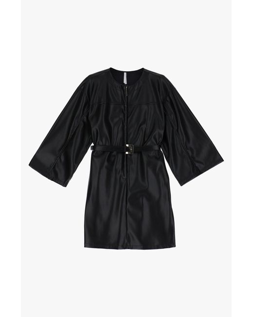 Robe en faux cuir avec zip Imperial en coloris Black