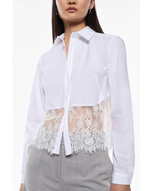 Camicia Con Colletto E Pizzo di Imperial in White