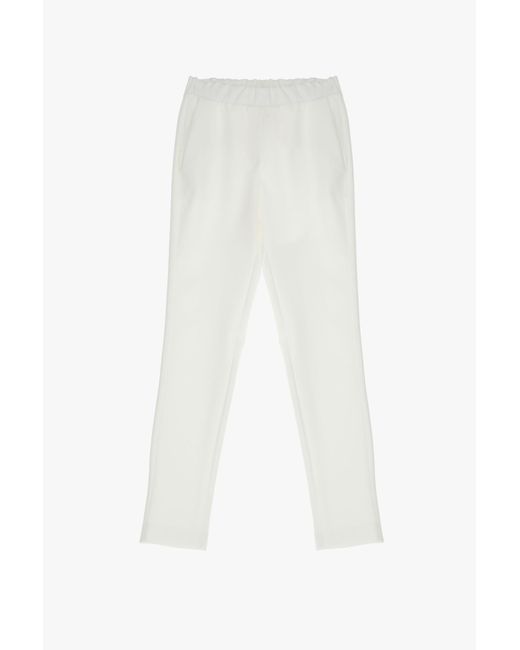 Pantaloni Skinny Cropped Con Tasche Verticali di Imperial in White