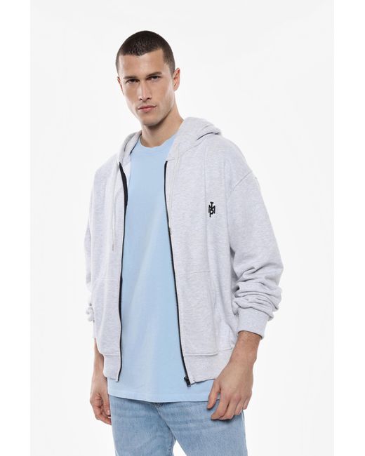 Felpa Con Cappuccio E Zip di Imperial in White da Uomo
