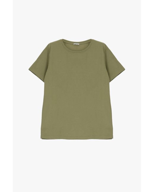 T-shirt pur coton uni à encolure ronde Imperial pour homme en coloris Green