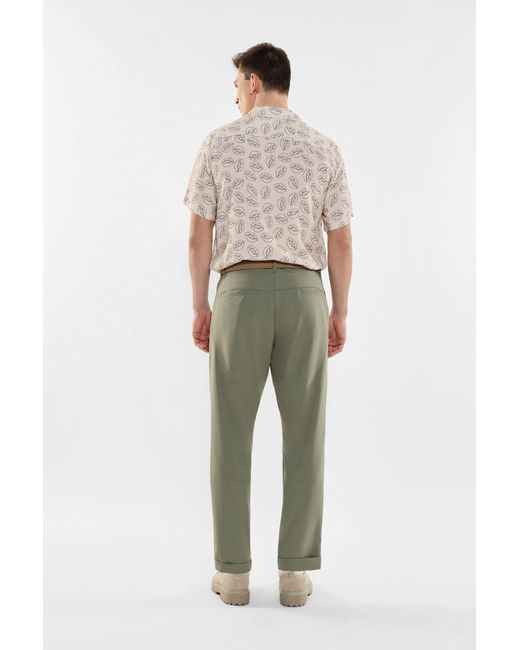 Pantaloni Slim-Fit Con Tasche Verticali E Pinces di Imperial in Green da Uomo