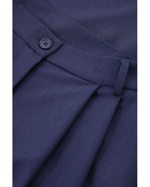 Pantaloni A Palazzo Fantasia Mélange Con Piega Stirata di Imperial in Blue