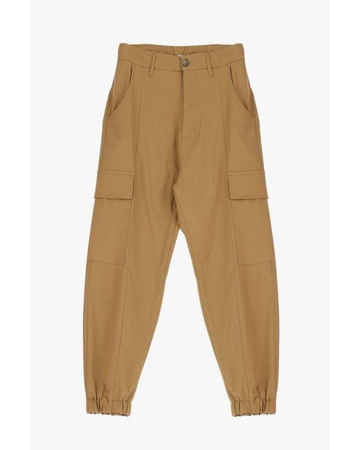 Pantaloni Cargo Con Tasche Verticali E Tasche Laterali di Imperial in Natural da Uomo