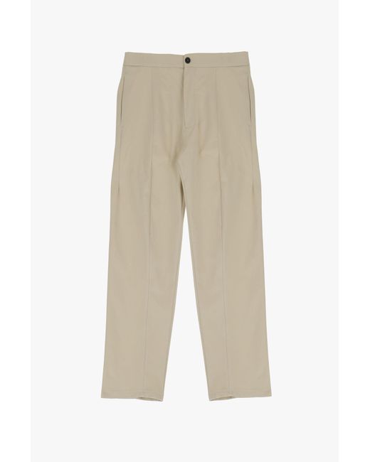 Pantaloni straight monocolour con tasche verticali di Imperial in Natural da Uomo