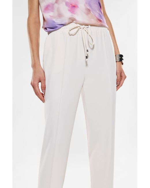 Pantalon de jogging avec plis marqués et cordon coulissant Imperial en coloris White